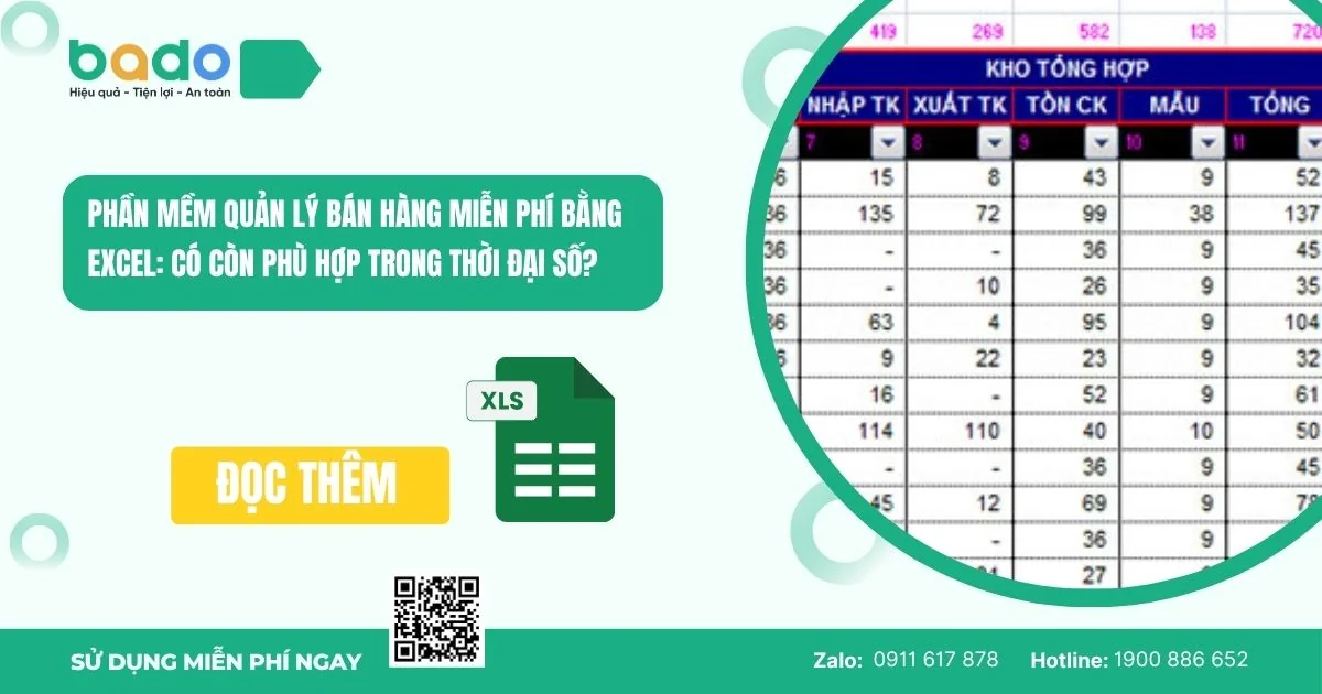 Phần mềm quản lý bán hàng miễn phí bằng Excel: Có còn phù hợp trong thời đại số? 