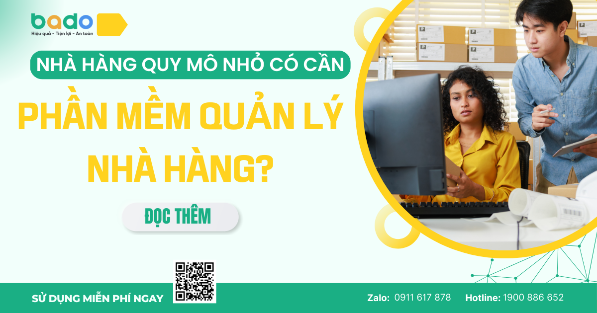 Nhiều chủ quán café, trà sữa hoặc quán ăn nhỏ thường quản lý bằng sổ sách hoặc Excel trong giai đoạn đầu. Tuy nhiên khi lượng khách tăng lên, việc kiểm soát order, nguyên liệu và doanh thu trở nên khó khăn. Bài viết phân tích lợi ích của việc sử dụng phần mềm quản lý nhà hàng đối với quán quy mô nhỏ và giới thiệu Bado FnB Advanced 2026 – giải pháp giúp quản lý order, tồn kho và doanh thu hiệu quả hơn, hỗ trợ quán vận hành chuyên nghiệp và phát triển bền vững.