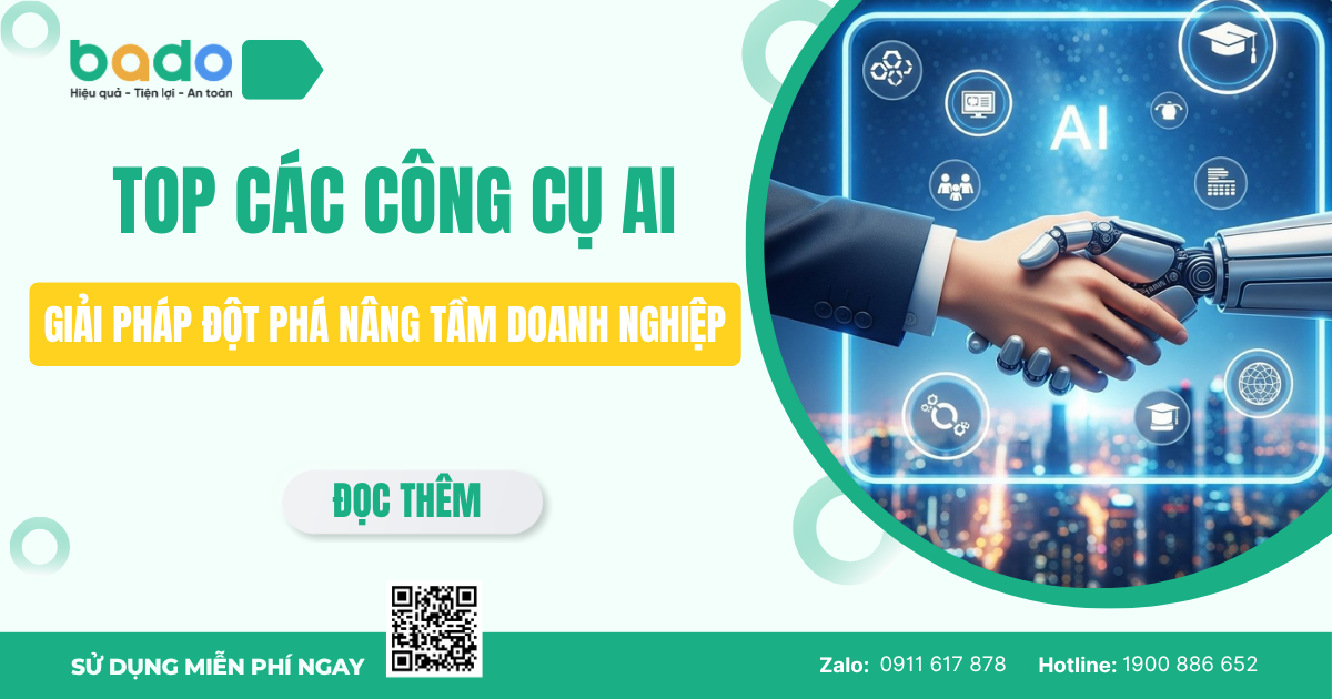 Năm 2026, AI trở thành đòn bẩy bắt buộc giúp doanh nghiệp giảm 50% chi phí vận hành. Bài viết tổng hợp hệ sinh thái AI quyền lực nhất hiện nay: từ các trợ lý ngôn ngữ (ChatGPT, Claude), thiết kế (Midjourney), đến sản xuất video (Sora) và quản lý công việc (Copilot). Qua đó, Bado khẳng định vị thế tiên phong trong việc cung cấp các giải pháp phần mềm tích hợp AI toàn diện, giúp doanh nghiệp làm chủ công nghệ, bảo mật dữ liệu và bứt phá doanh thu trong kỷ nguyên số.