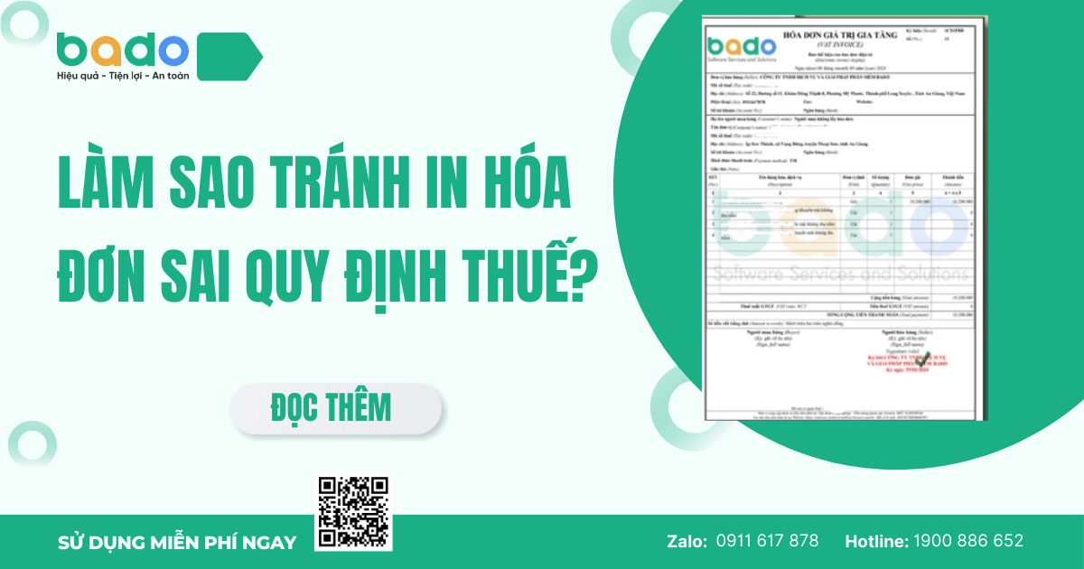 Làm sao tránh in hóa đơn sai quy định thuế?