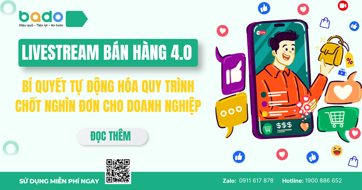Phân tích vai trò của livestream trong thương mại điện tử hiện đại, từ khái niệm, lợi ích đến những khó khăn khi vận hành thủ công như sót đơn, sai lệch tồn kho và thất thoát dữ liệu. Đồng thời đưa ra chiến lược xây dựng kịch bản livestream hiệu quả, tối ưu vận hành và chăm sóc khách hàng hậu livestream. Giải pháp Bado được giới thiệu như nền tảng hỗ trợ tự động hóa chốt đơn, quản lý tồn kho và tối ưu doanh thu bền vững.